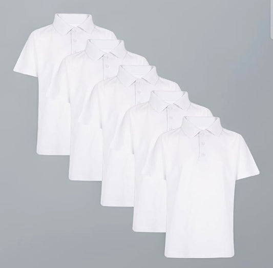 5pk Unisex Polo School Tops