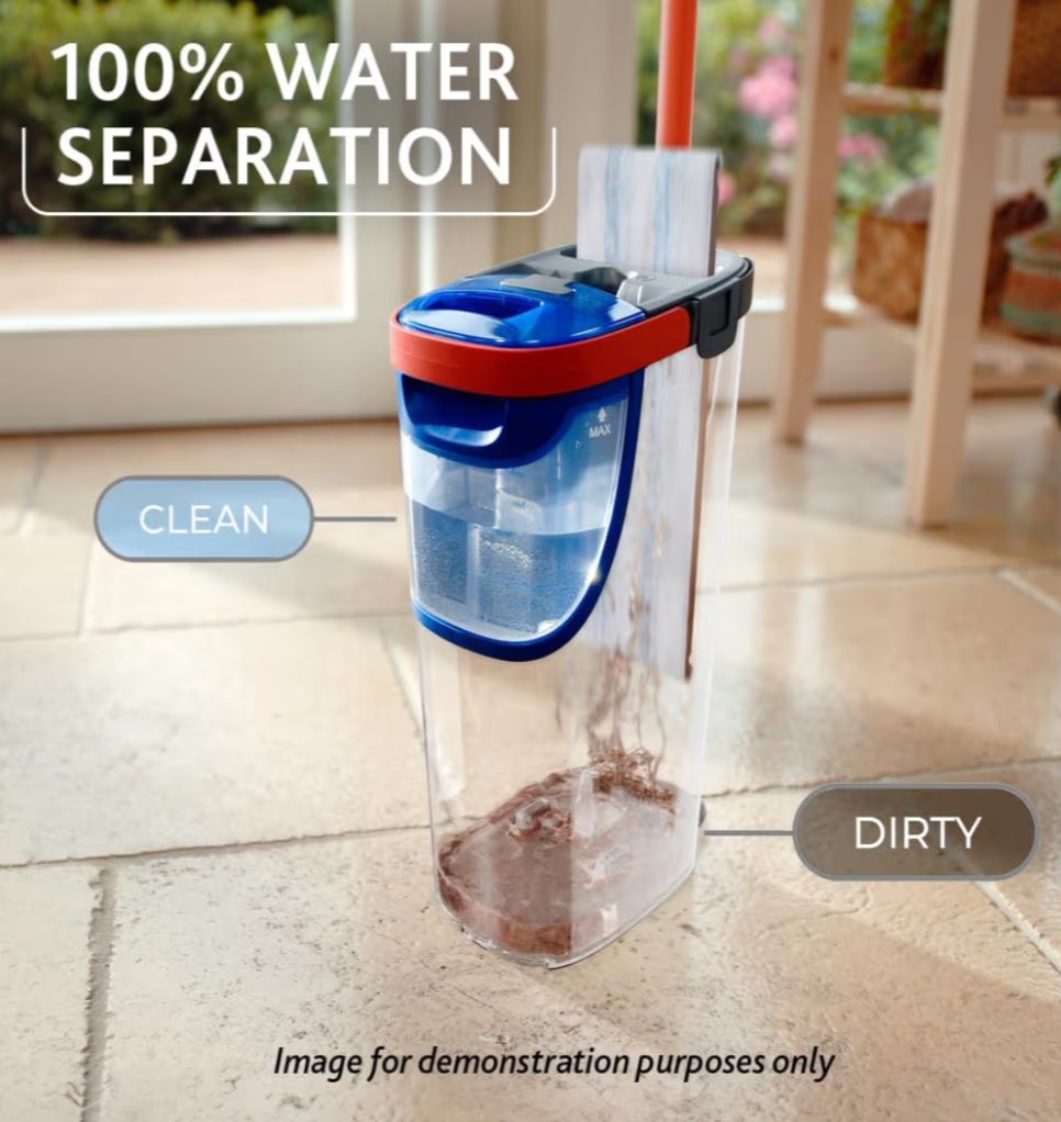 H2PrO Flat Mop System - Clean and Dirty Water Separation