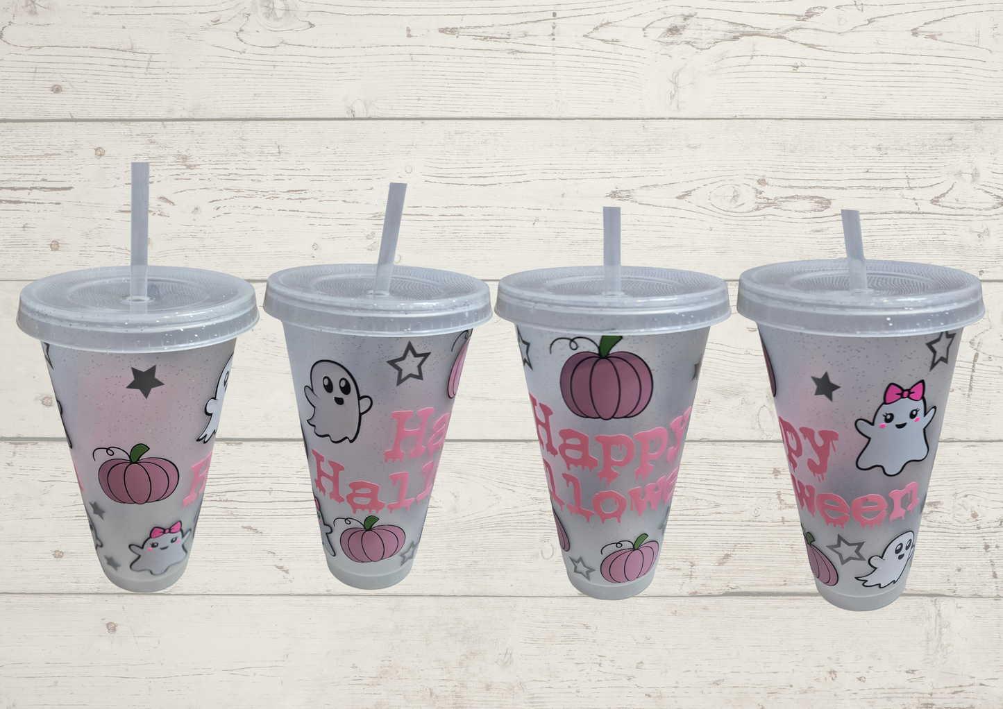 Pink Halloween Cold Cup