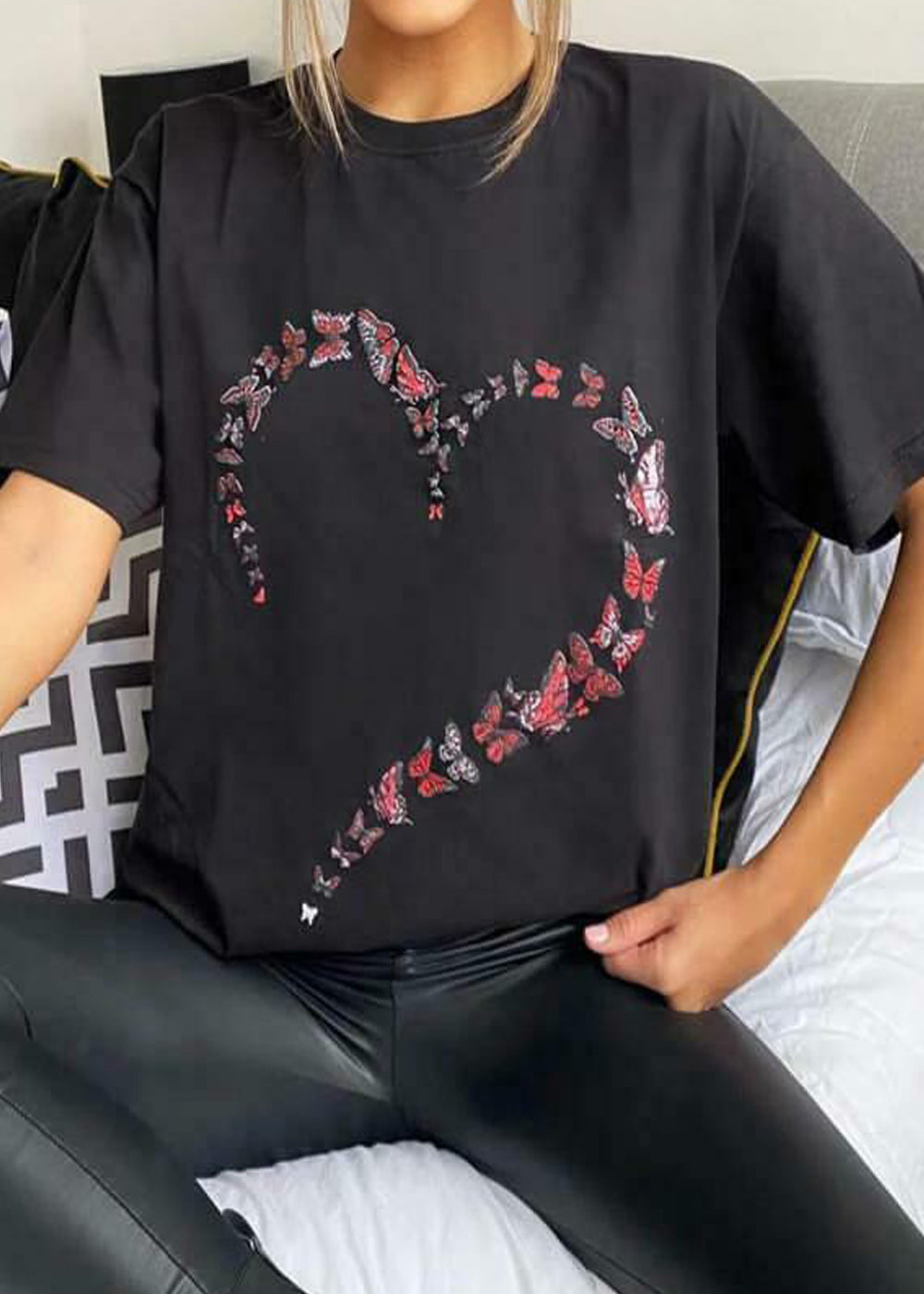 Butterfly Heart Oversized T-Shirt
