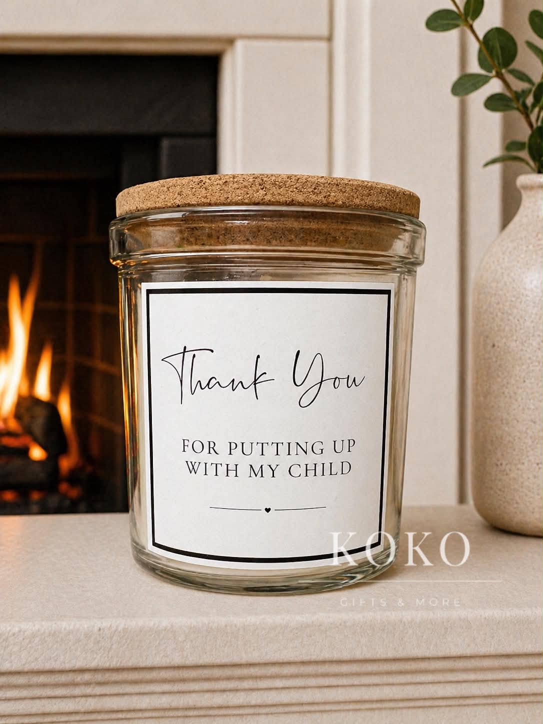Thank You For Putting Up With My Child Candle