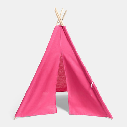 Foldable Kid's Storage Teepee - Hot Pink