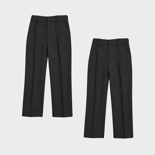 Boys black school trousers 2pk