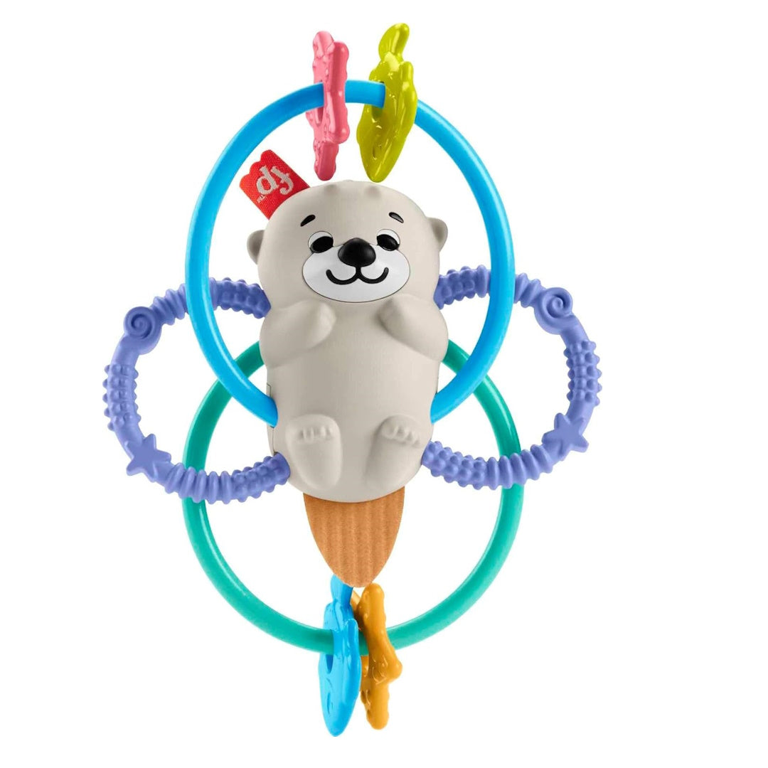 Fisher-Price Baby Toys Twist & Teether Otter 2-in-1 Rattle