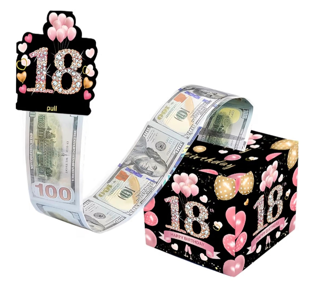 Birthday Cash Gift Presentation Box
