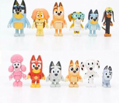12Pcs Dog Family And Friends Action Figures