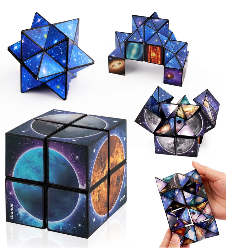 Infinity Cubes Toy - Space Solar System Fidget Puzzles
