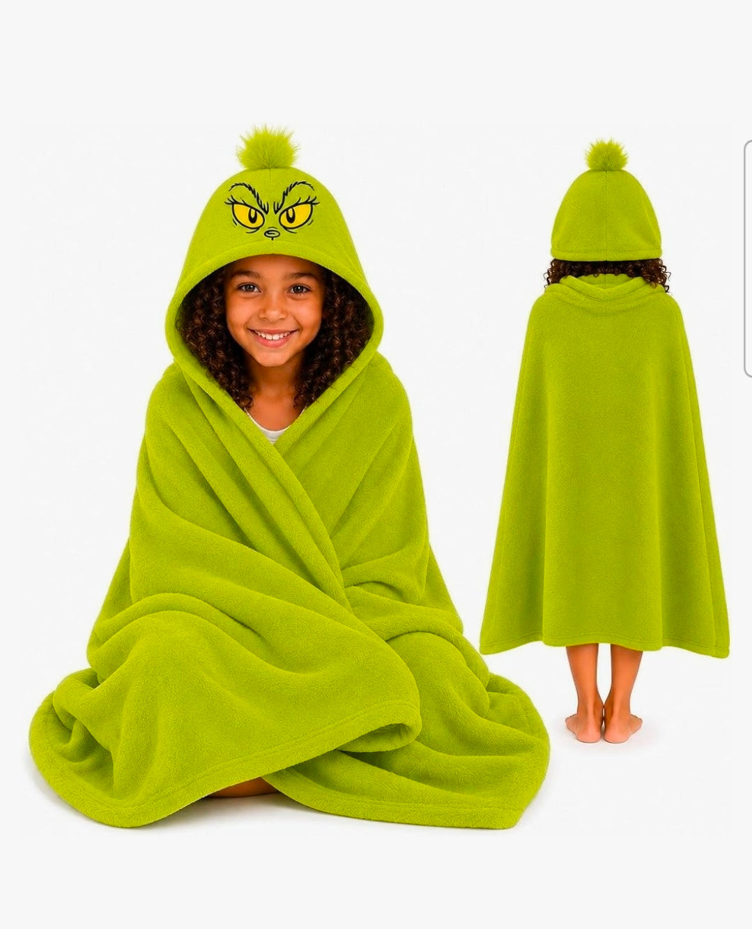 Grinch Hooded Blanket