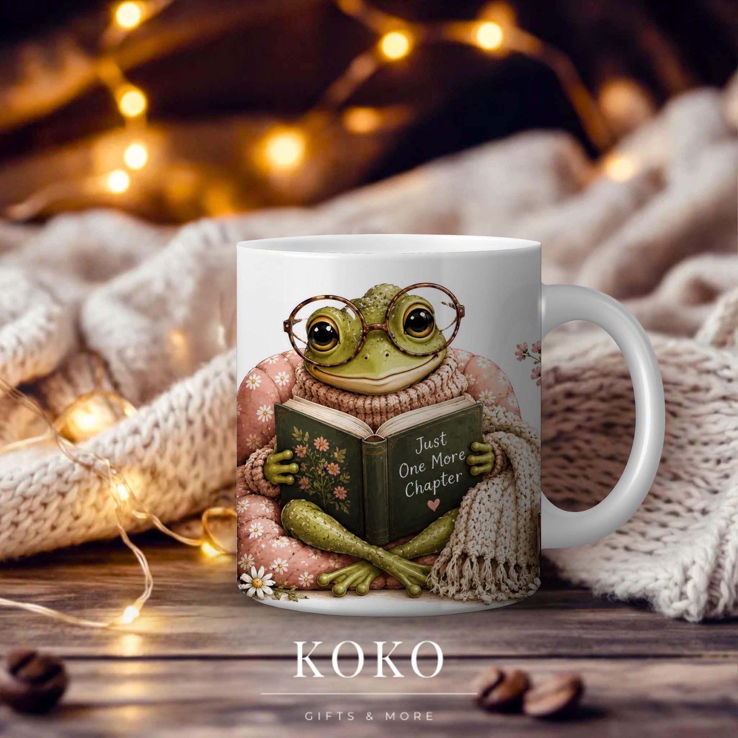 Frog Book Mug