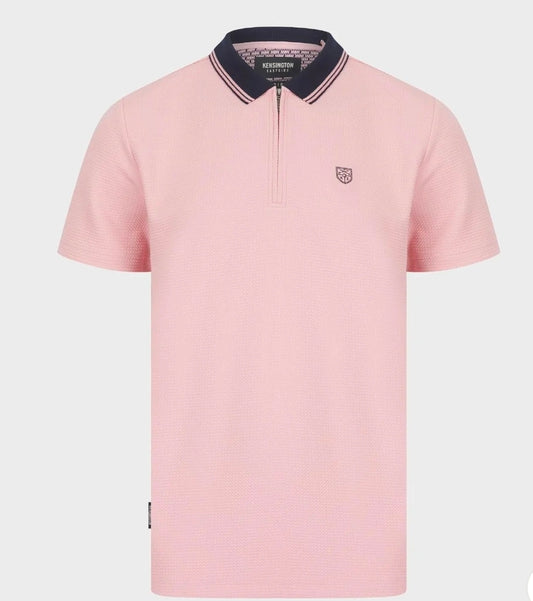Mens Zip Neck Polo