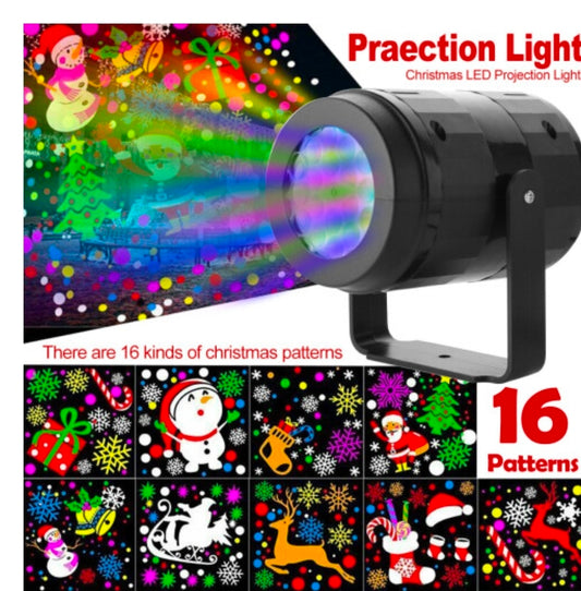 16 Pattern Christmas Projector