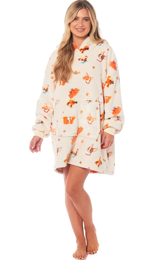 Dogs Hoodie Blanket