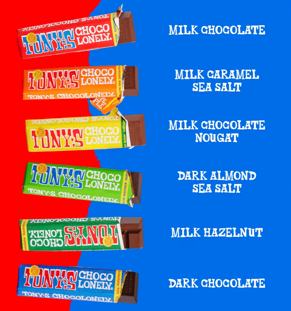 Tony's Chocolonely Rainbow Tasting Pack