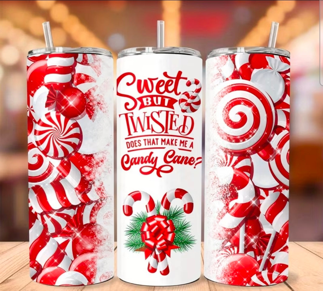 Sweet But Twisted Candy Cane Tumbler