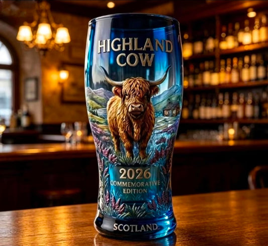 Highland Cow Pint Glass