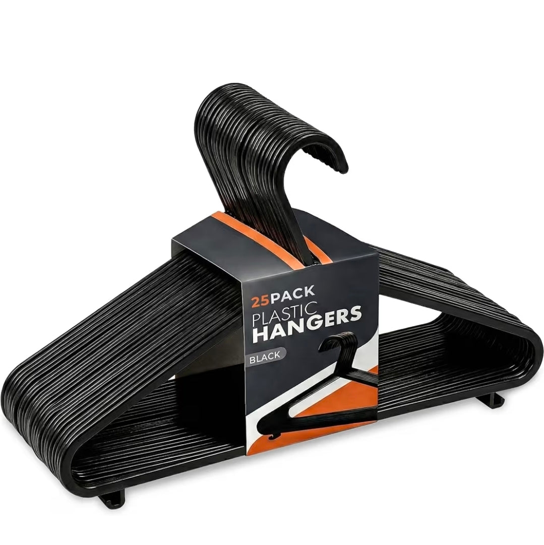 25 Plastic Adult Coat Hangers