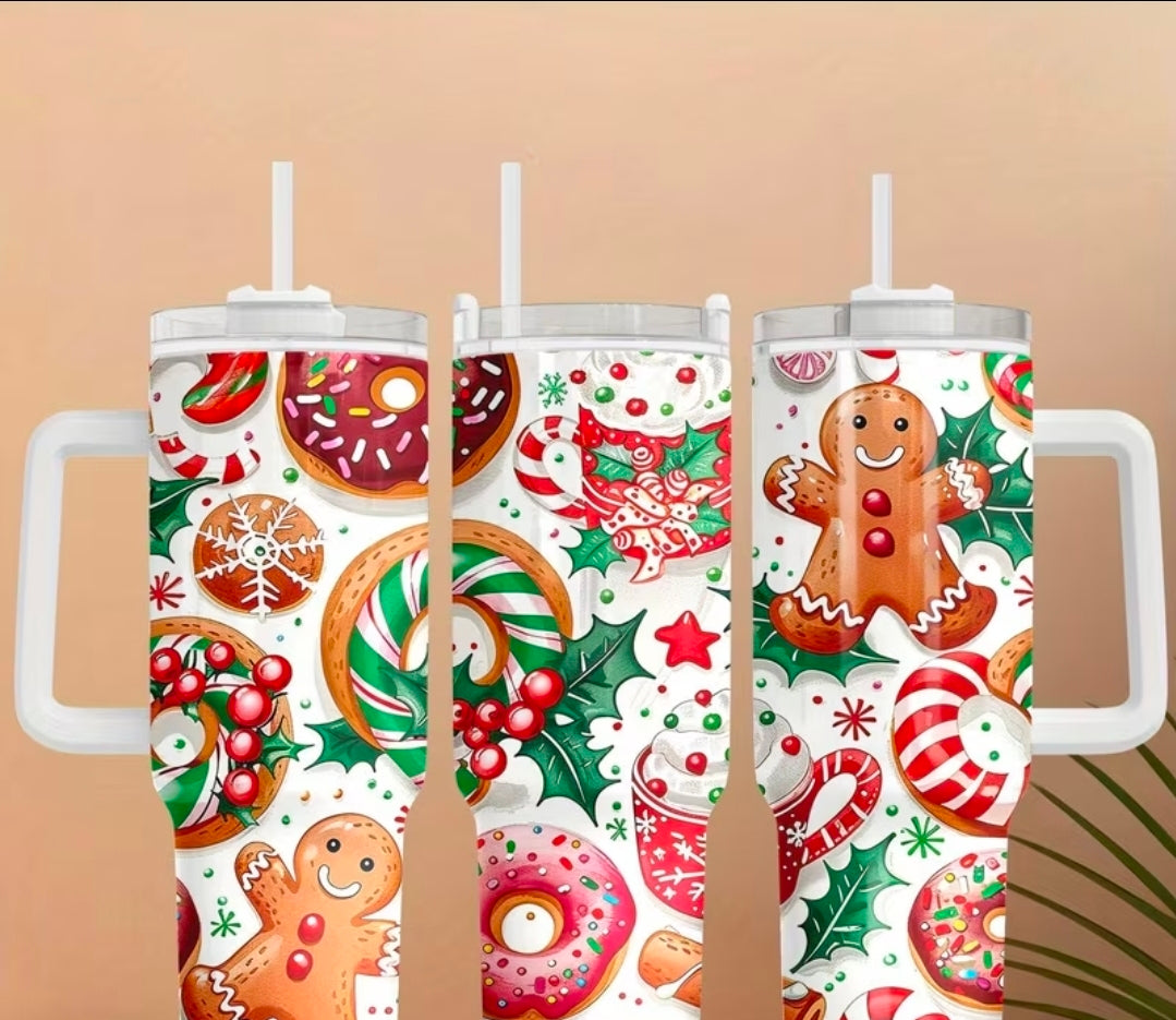 40oz Christmas Themed Tumbler