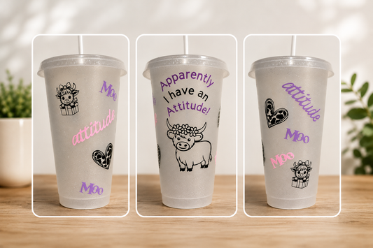 Highland Cow Attitude Cold Cup