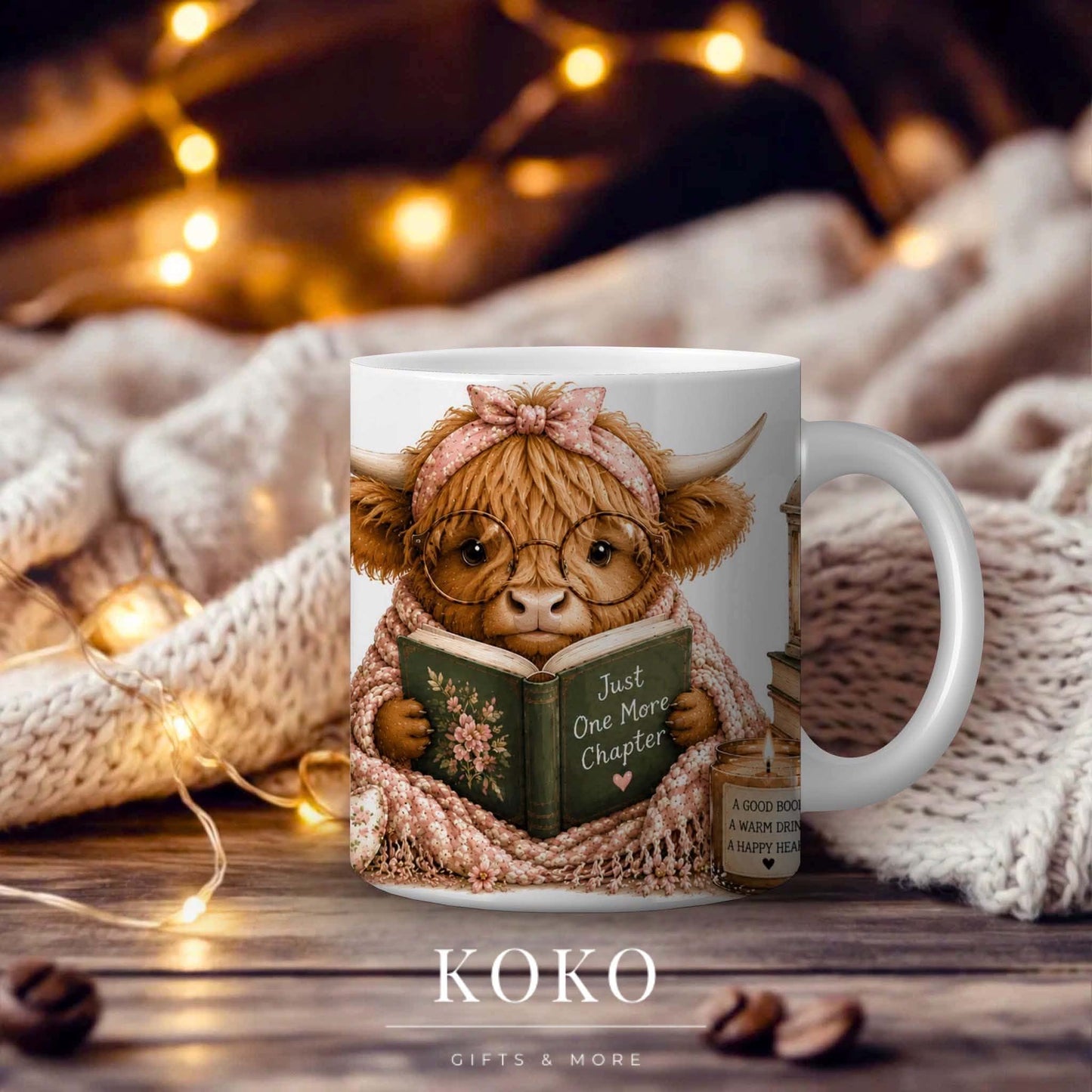 Cow Book Mug