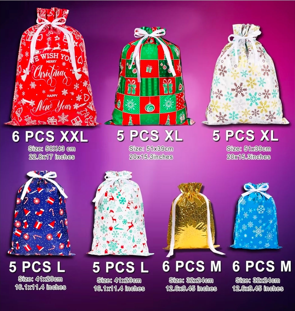 38PCS Christmas Gift Bags