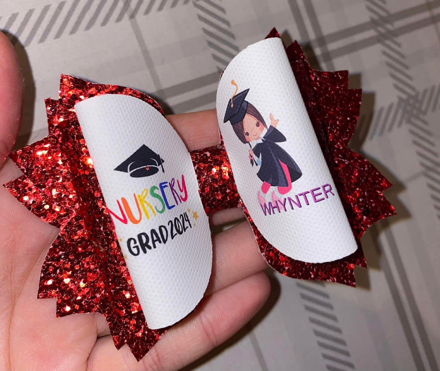 Personalised Nursery Graduate Hair Bow