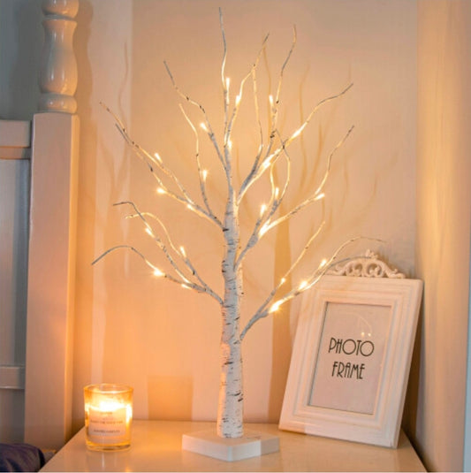 Pre Lit Birch Twig Christmas Tree