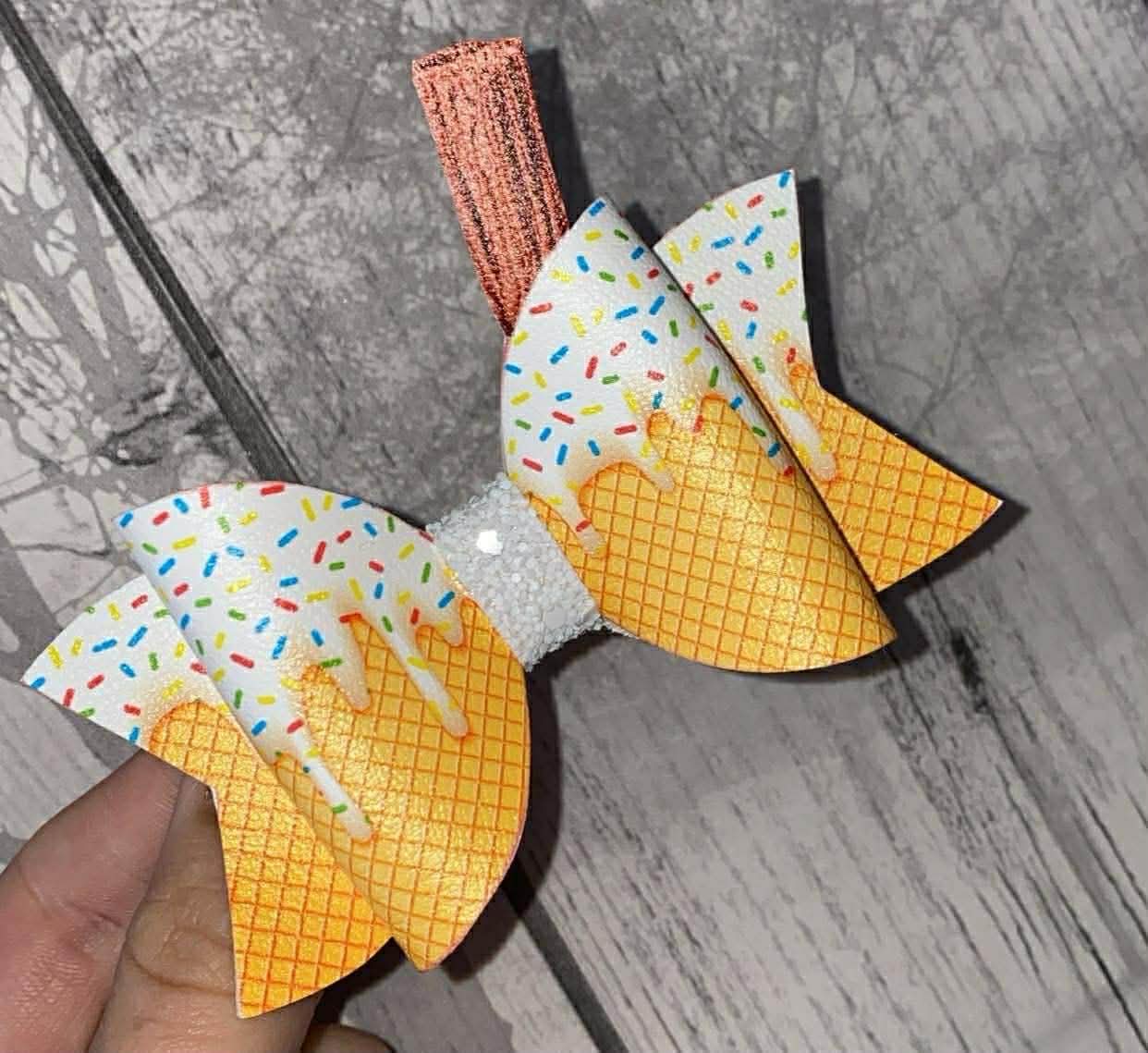 Ice Cream Hair Bow