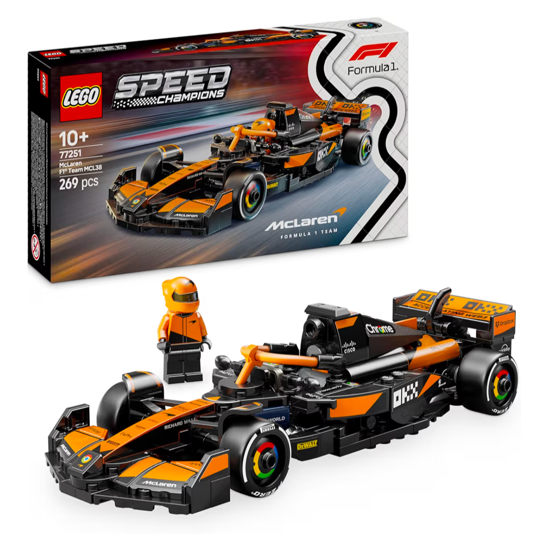 Orange Racing Car Building Blocks