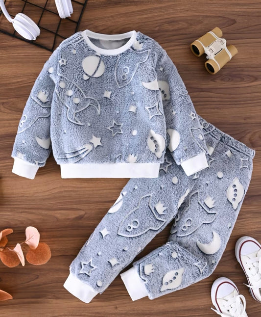 Space fleece pyjamas