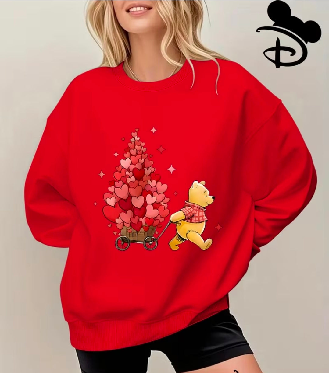 Heart Christmas Tree Yellow Bear Jumper