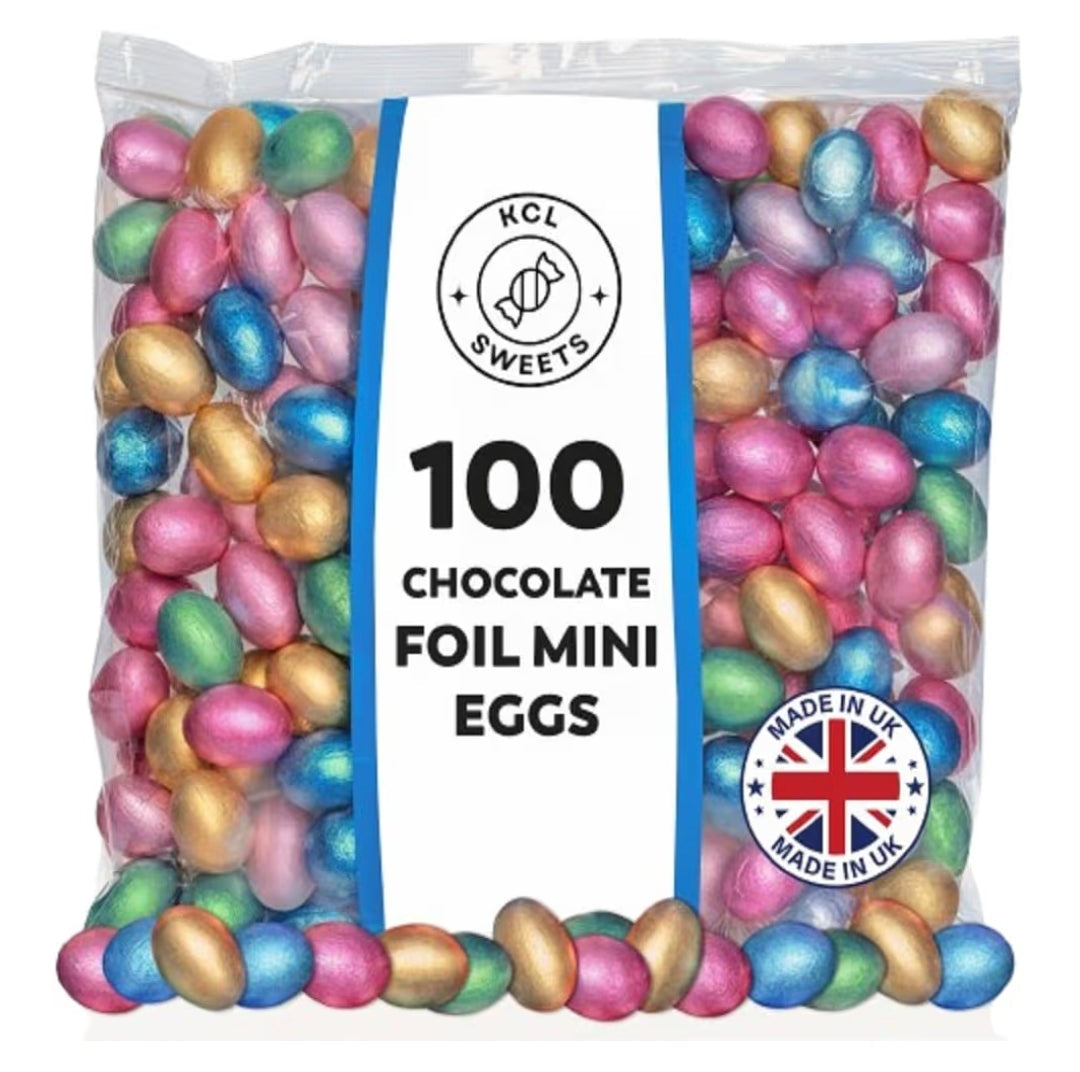 Foil Chocolate Mini Eggs - Pack of 100