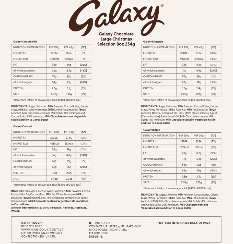 Galaxy Chocolate  Selection Box