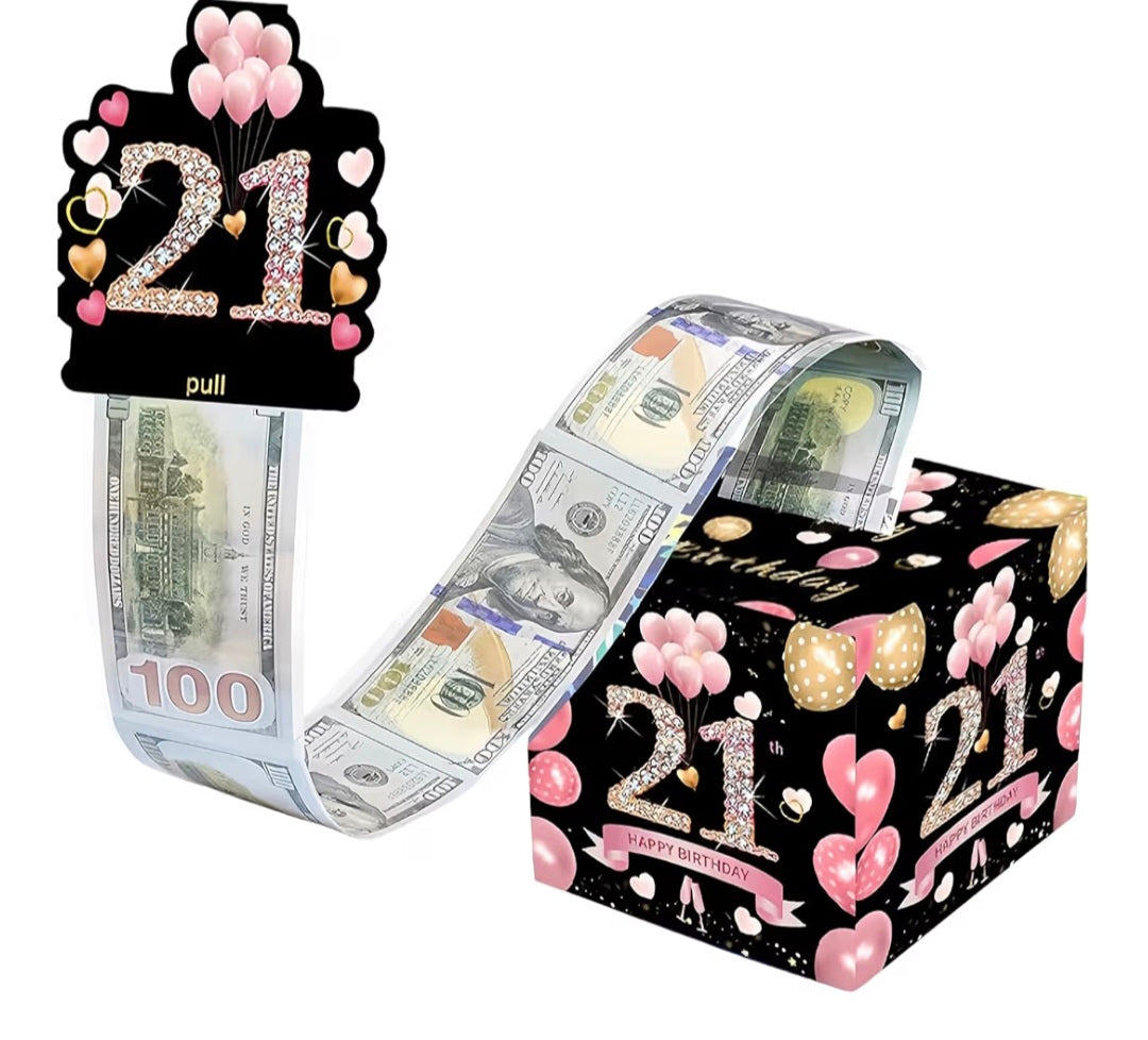 Birthday Cash Gift Presentation Box
