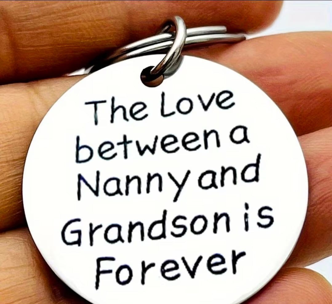 Nanny And Grandson Keyring