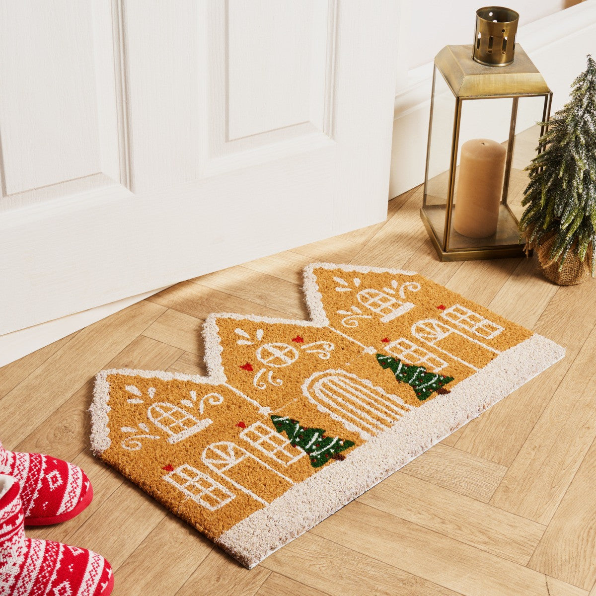 Gingerbread House Coir Mat