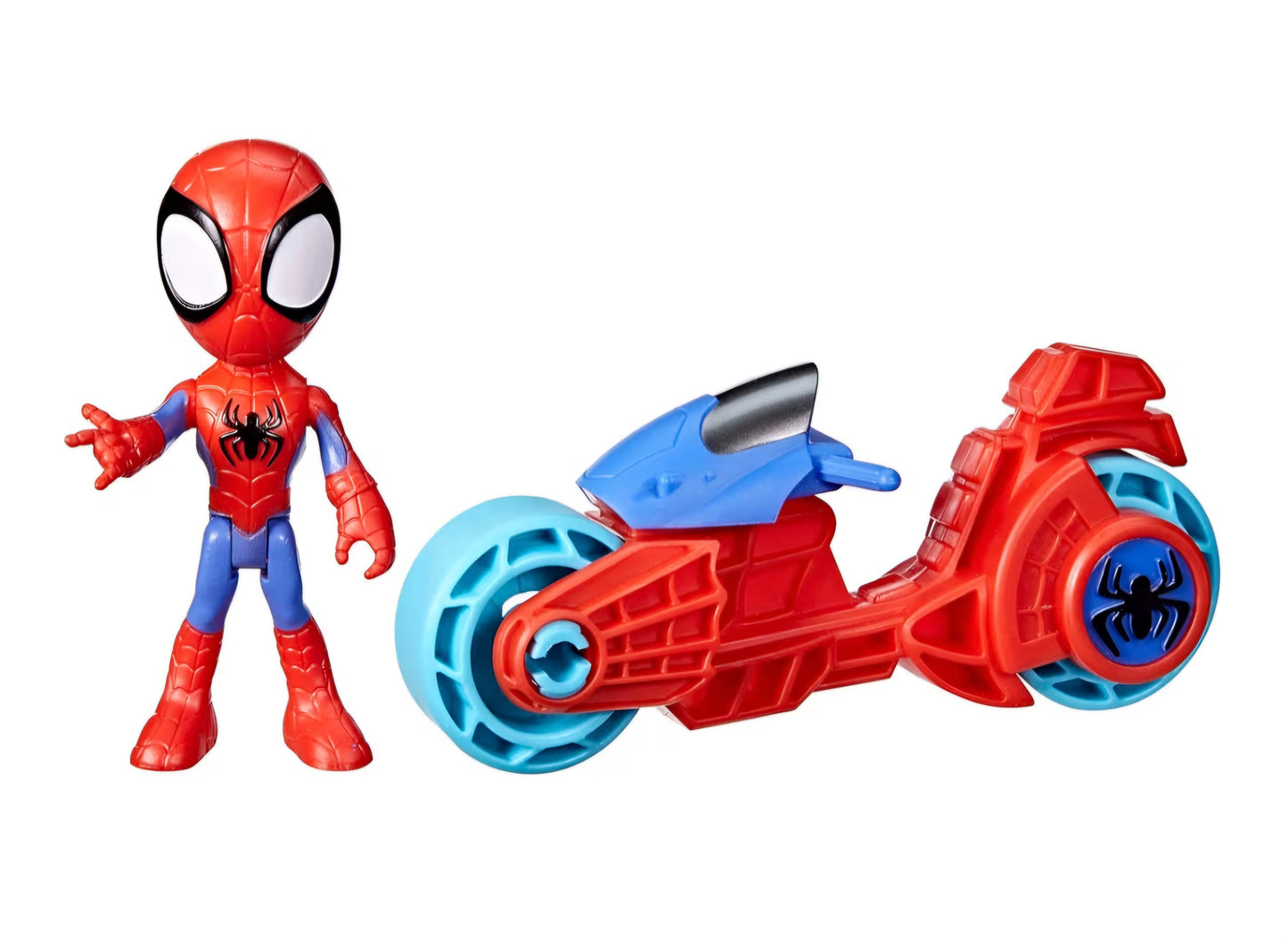 SPIDER Action Figure, Toy Motorcycle