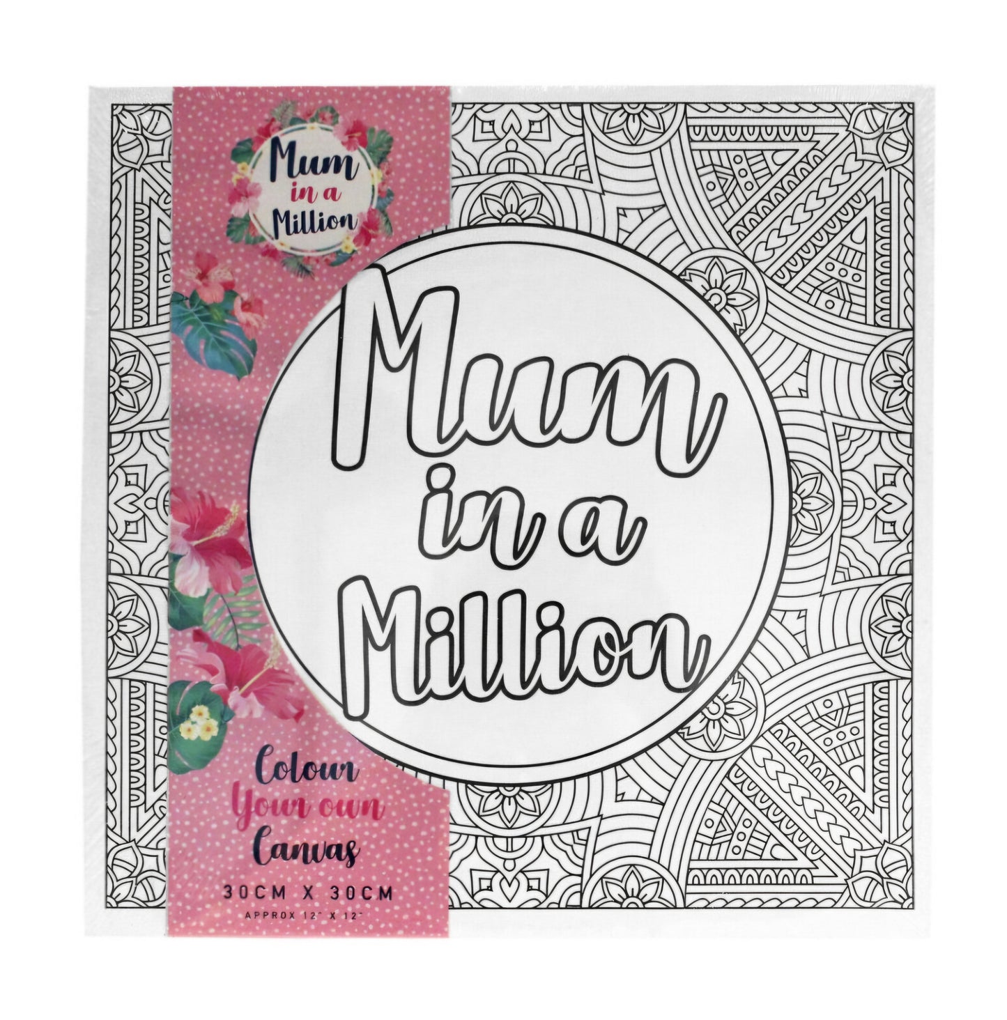 Mum in a Million Colour your own Canvas