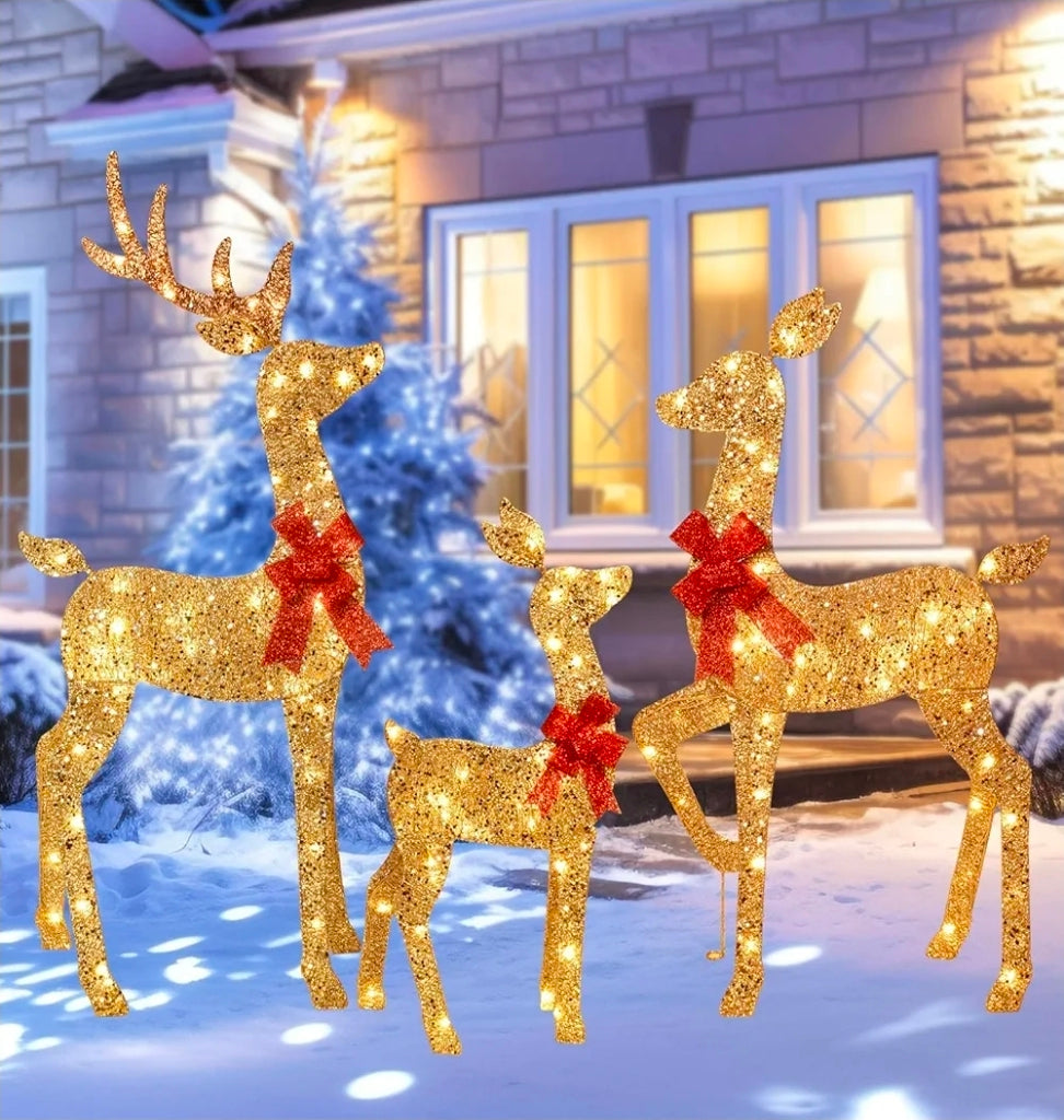 3 Set LED Reindeer