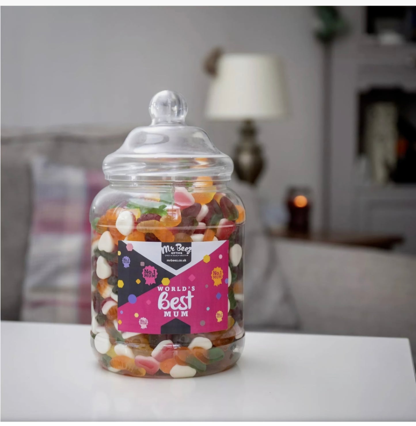 Worlds Best Mum Jelly Mix Novelty Sweet Tub 1700gm