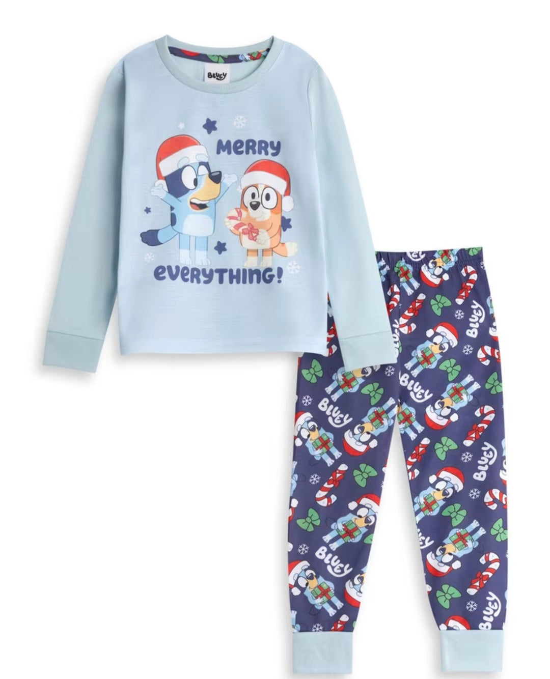 Blue dog Christmas pjs
