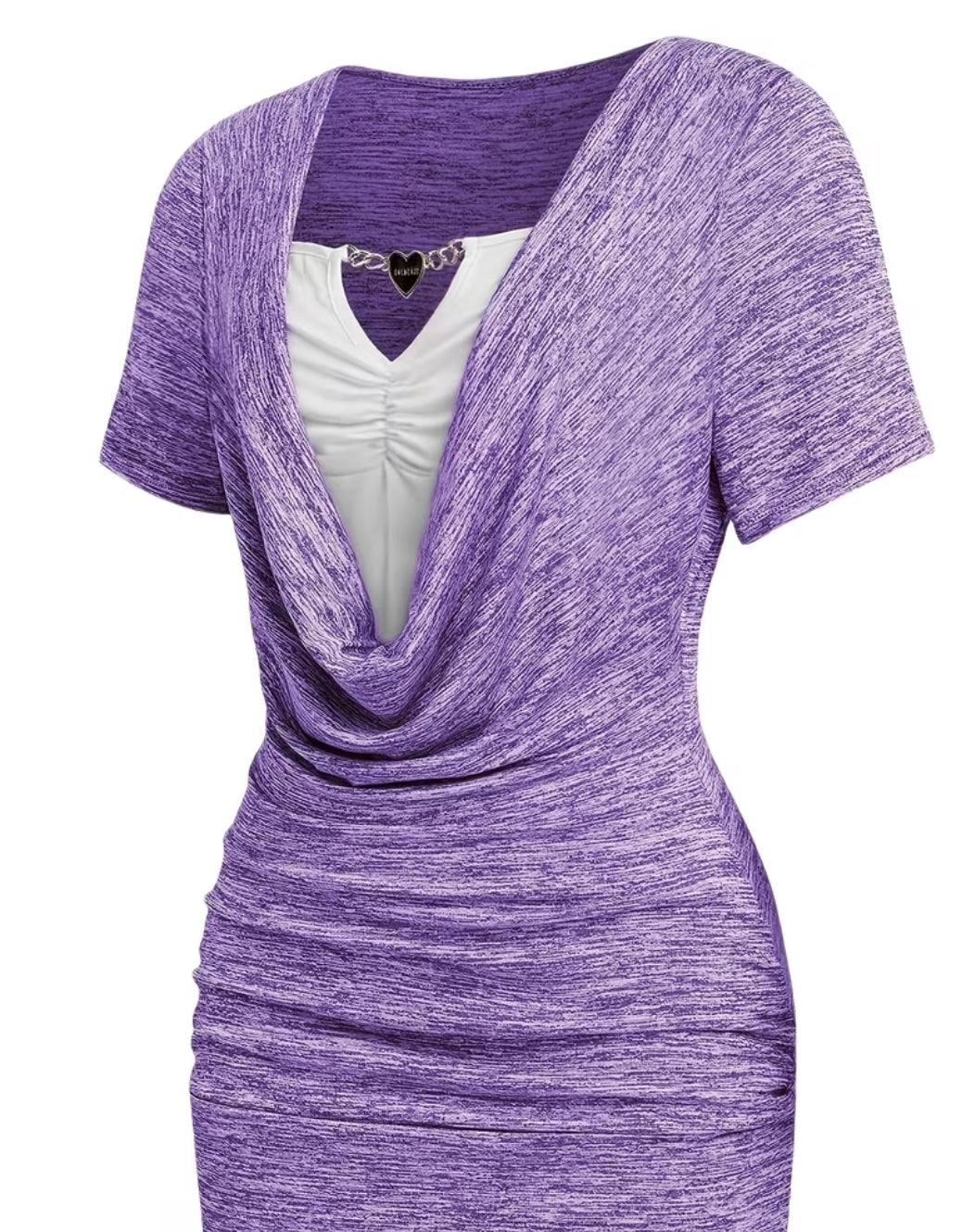 Pleated 2-in-1 Look T-Shirt