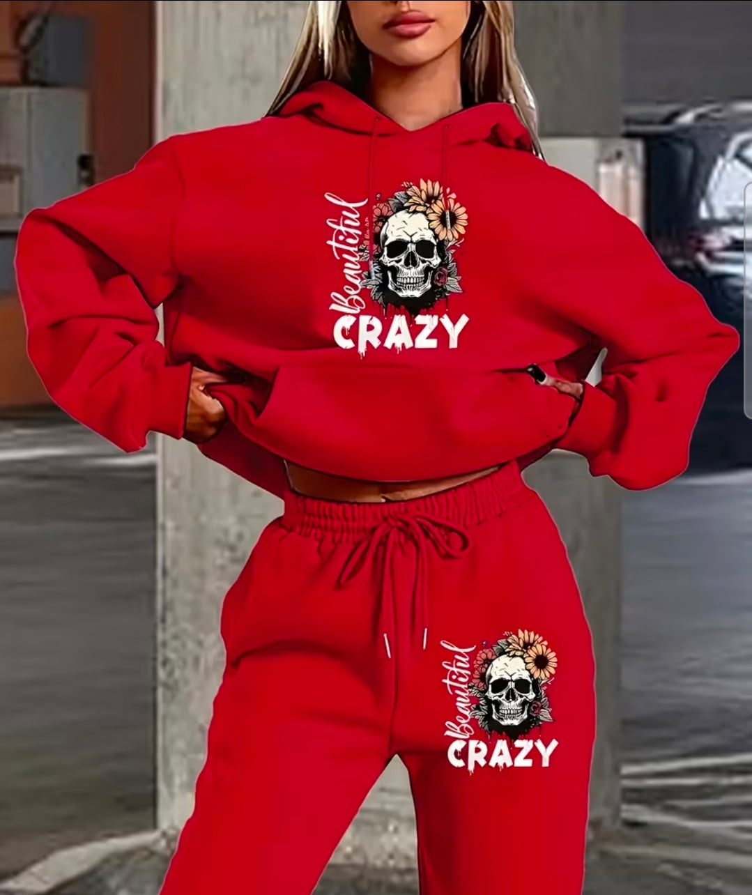 Beautiful Crazy Skull Tracksuit