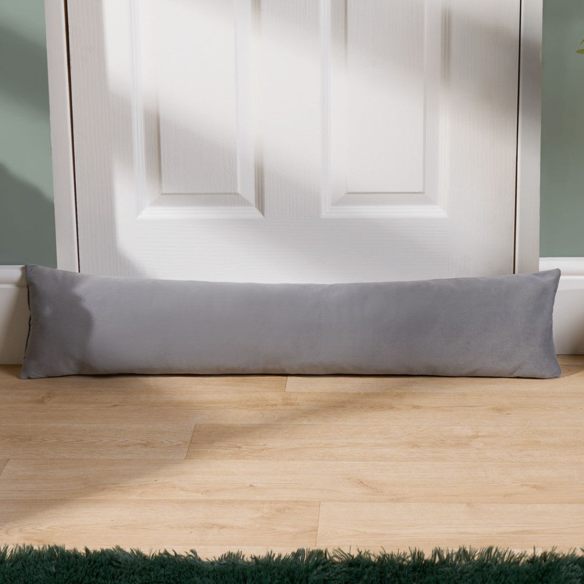 Matte Velvet Draught Excluder - Grey