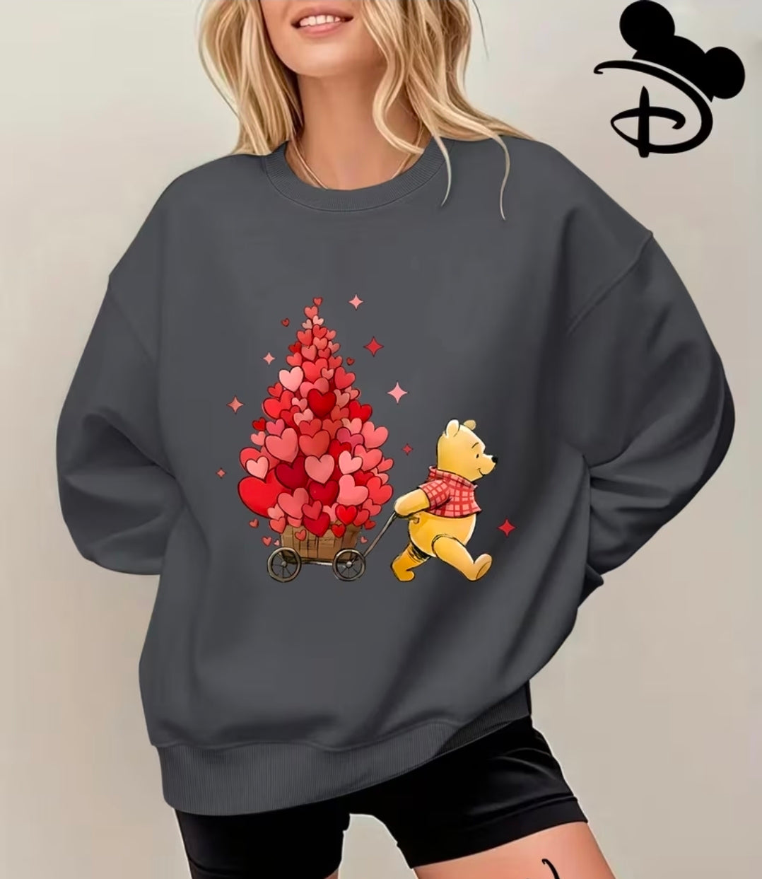 Heart Christmas Tree Yellow Bear Jumper