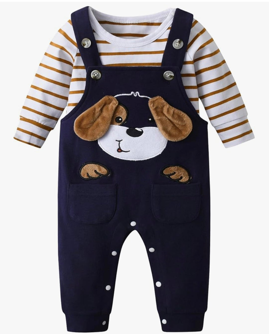 Baby Boy Clothes Striped Tops Animal Print + Pants Outfit Set