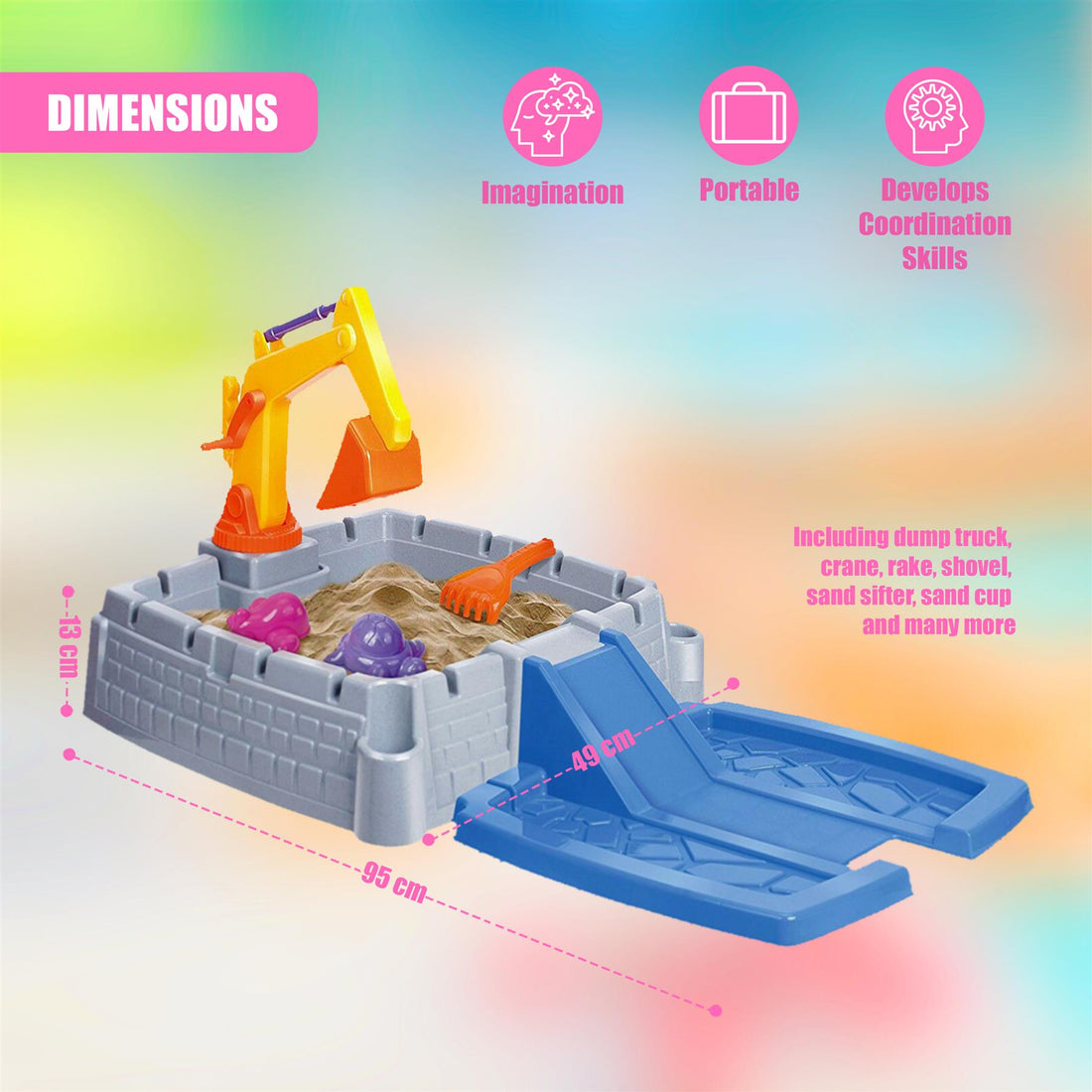 2 in 1 Kids Sand Box Water Table