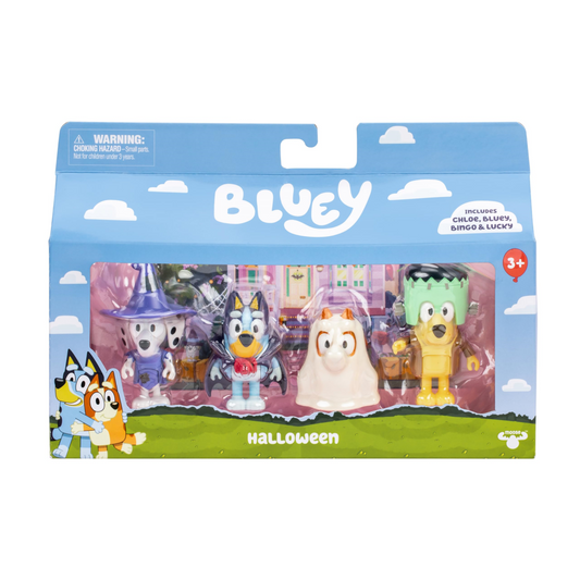 Blue dog Halloween figures