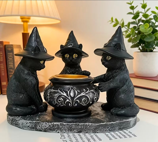 Black Cats Incense Holder
