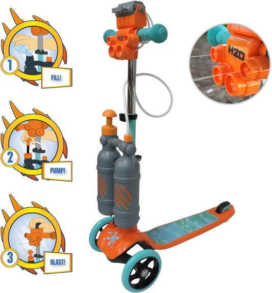 3-Wheel Kids Scooter with Water Blaster