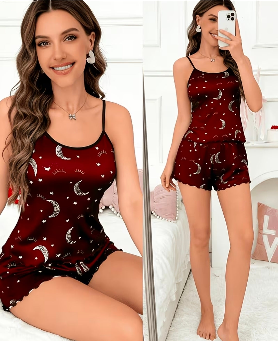 Moon Ladies Pyjama Short Set
